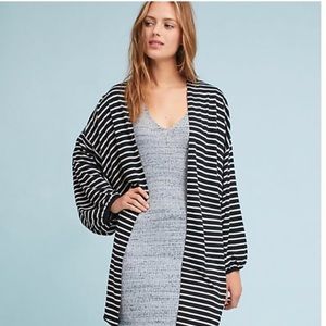 Anthropologie Striped Jersey Cocoon Kimono